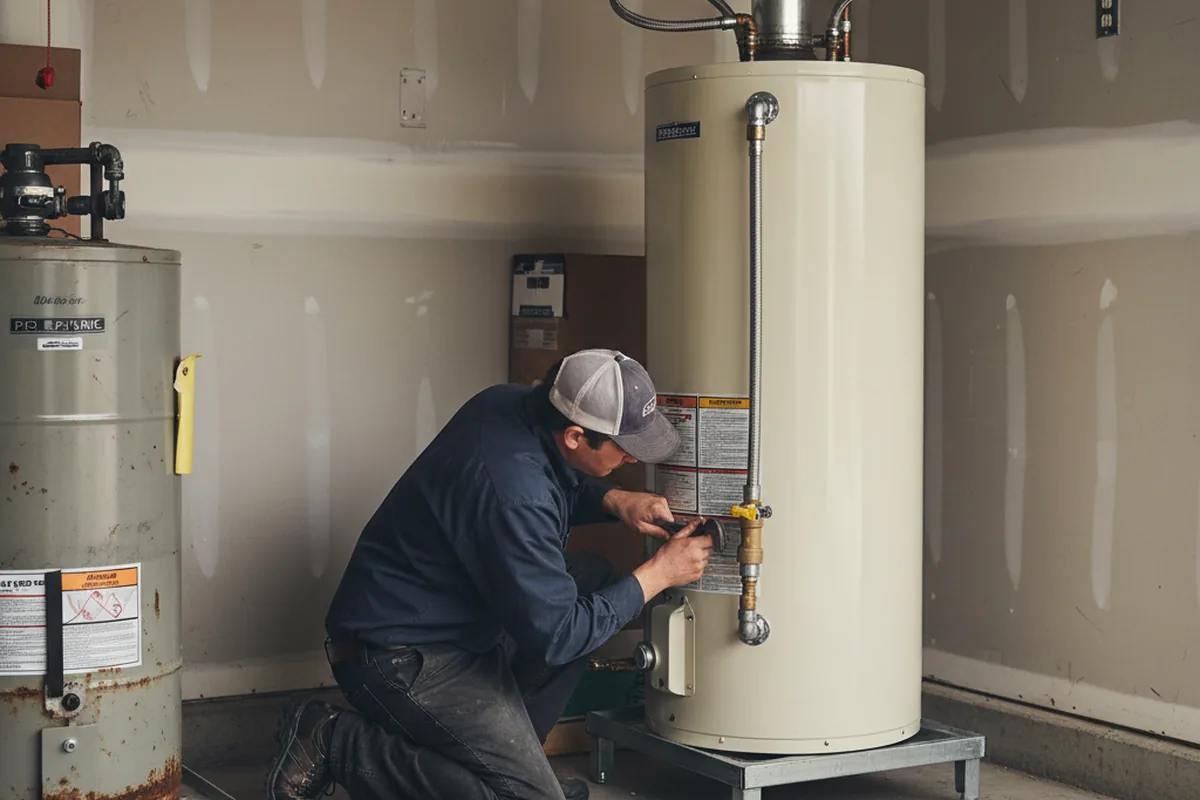 Water heater and shutoff valve replacement in Keego Harbor